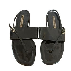 Manolo Blahnik Illus Patent Glossy Sandals